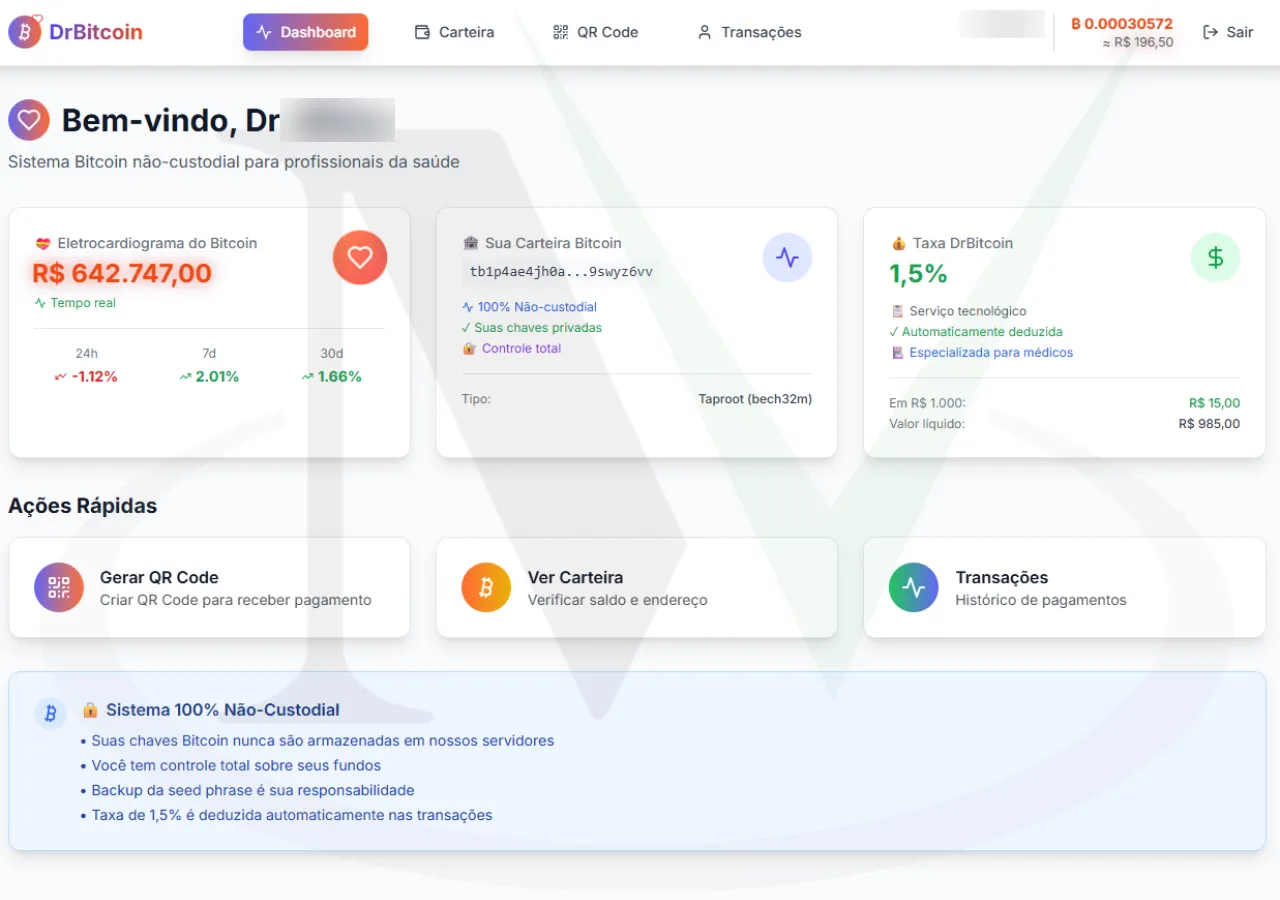 DrBitcoin: Sistema de Pagamentos Bitcoin para Saúde