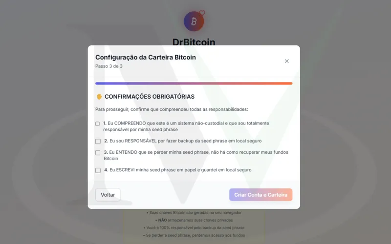 Configuração de Carteira